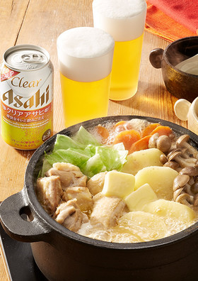 鶏もも肉のじゃがバタみそ鍋