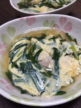 スープ風・ニラの玉子とじ♪