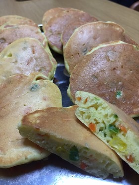 偏食対策★お野菜ぎっしりパンケーキ