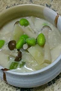 [低糖質]カブと豆乳のスープ
