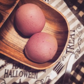 ハロウィン!紅あずまのさつまいも餡パン