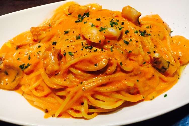 魚介のトマトクリームパスタ レシピ 作り方 By ヨコズキッチン クックパッド 簡単おいしいみんなのレシピが352万品