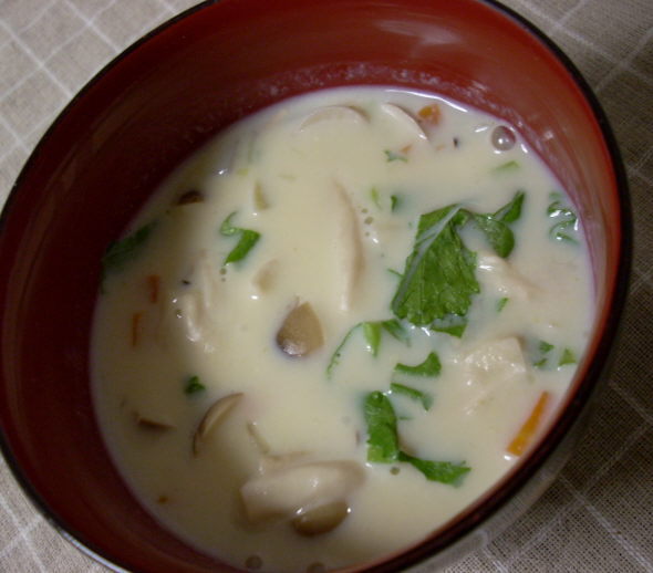 かぶとベーコンのとろ～り豆乳スープの画像