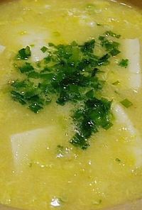 ホタテ缶の卵スープ