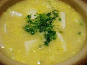 ホタテ缶の卵スープ
