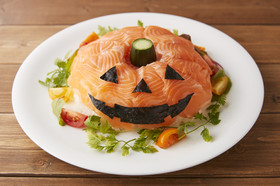ハロウィンのカンタンケーキすし