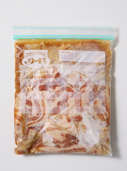 保存バッグ作り置き 豚肉と春雨の甘酢炒めの写真