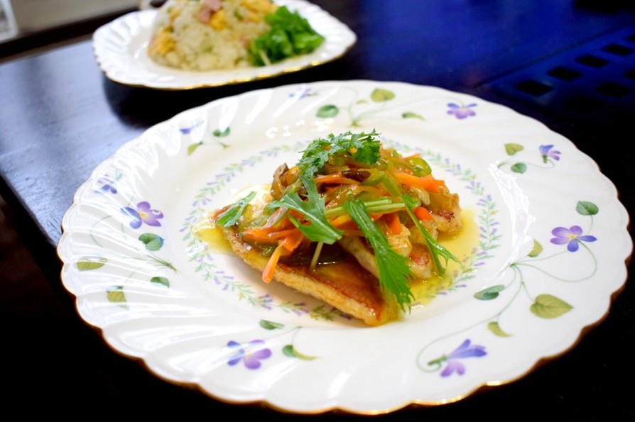 白身魚・野菜あんかけ、時短料理の画像