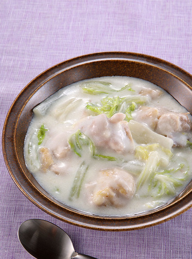 鶏肉と白菜の和風クリーム煮の写真