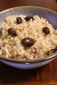 玄米のおいしい食べ方♪もちきび＆黒豆