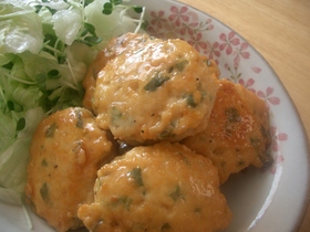 ふっくら鶏つくねバーグ