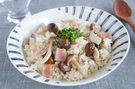 きのこと栗の洋風炊き込みご飯