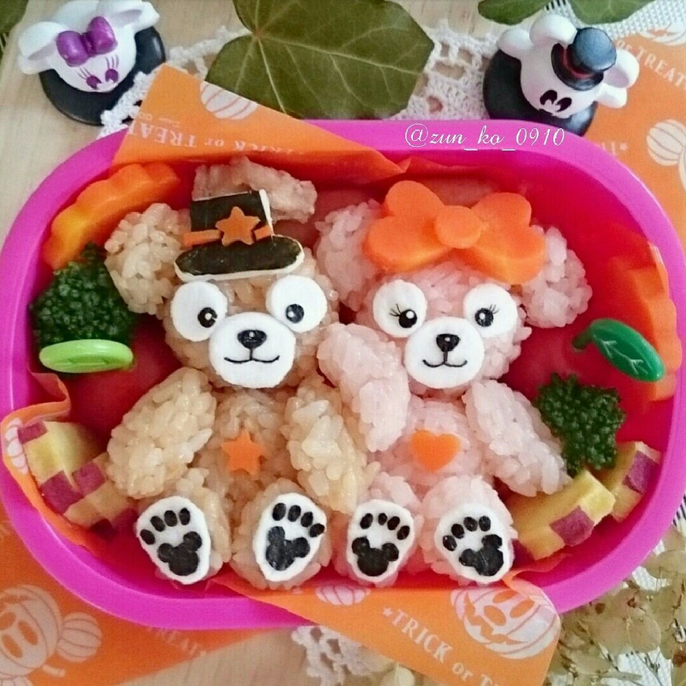 キャラ弁 ダッフィーのハロウィン弁当 レシピ 作り方 By Zun Ko クックパッド 簡単おいしいみんなのレシピが354万品