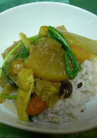 壬生菜と根菜の和カレー