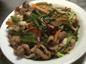 「焼肉のたれ」で野菜炒め