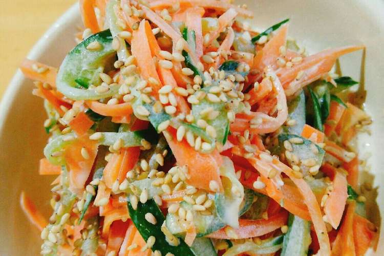 とまらん 胡瓜と人参のめんつゆマヨ和え レシピ 作り方 By はなまる クックパッド 簡単おいしいみんなのレシピが358万品