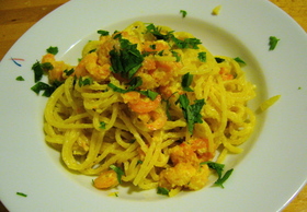 小エビとレモンのパスタ