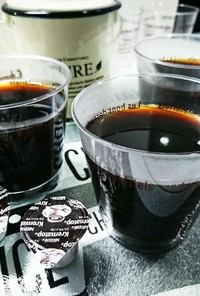 カフェインレスのコーヒーゼリー(無糖)