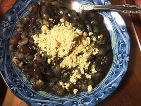 ほっこり☆もち麦とくるみの黒胡麻ぜんざい