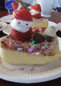 はかり不要★超簡単クリスマスロールケーキ