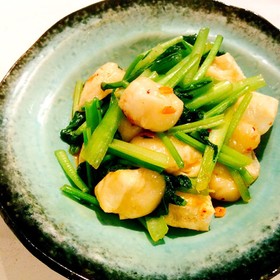 簡単♪ お餅と小松菜炒め