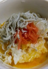卵かけご飯☝しらすと紅生姜で簡単究極ご飯