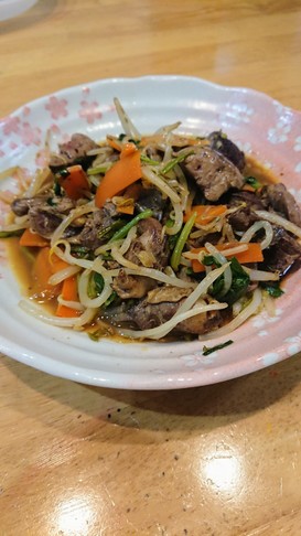 揚げない鳥レバニラ