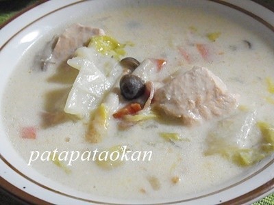 白菜と鮭のクリーム煮の画像