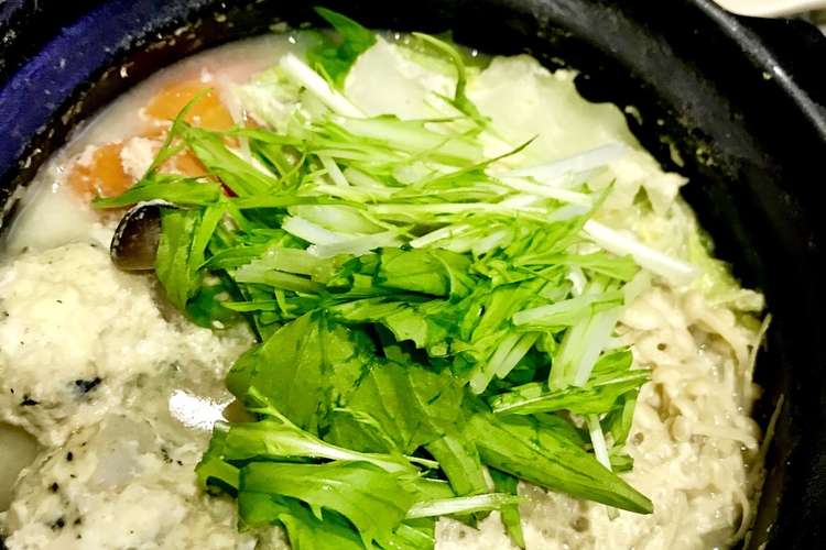 3つの材料で作るつゆ 簡単ごま豆乳鍋 レシピ 作り方 By Sr 0703 クックパッド 簡単おいしいみんなのレシピが355万品