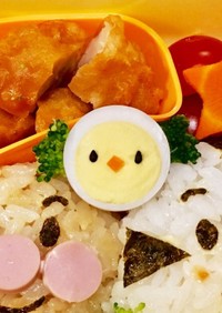 うずらの卵で簡単ひよこちゃん☆キャラ弁