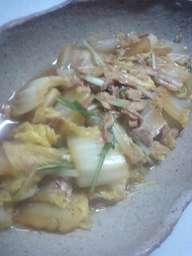時間のない時でも簡単!ツナと白菜の煮物。