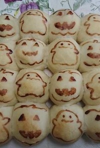 ハロウィンおばけ＆かぼちゃのちぎりパン