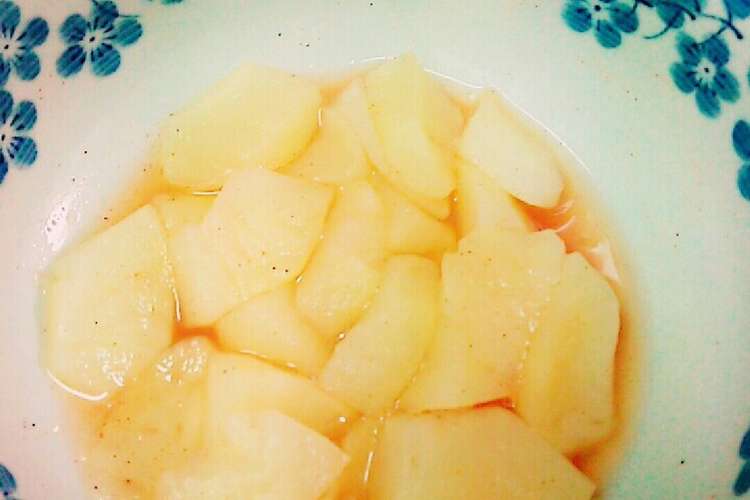 レンジで簡単 甘くないりんごで 煮リンゴ レシピ 作り方 By スピほし クックパッド