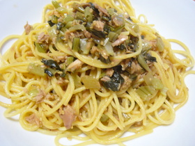野沢菜漬けdeパスタ