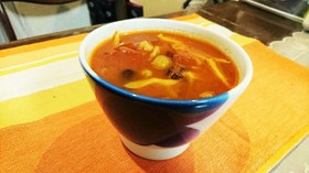 糖質オフ☆大豆と舞茸あったかスープ