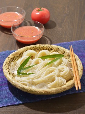 トマトつけ麺(白石温麺・うーめん)