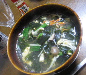韓国風わかめスープを使ってお手軽クッパ♪の画像