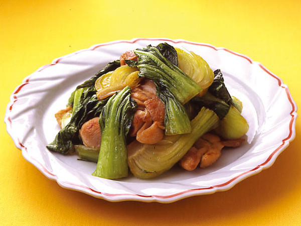 青梗菜と鶏肉の中華炒め