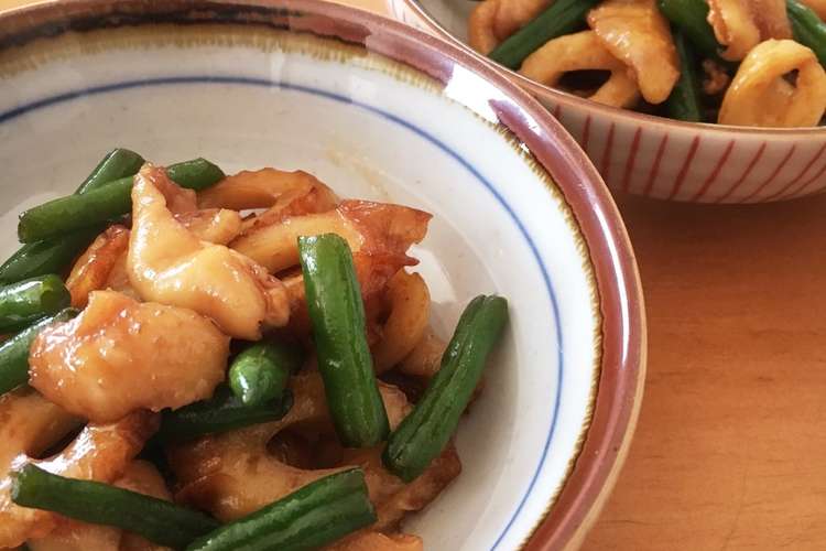 余った鶏皮おつまみ 鶏皮ちくわ甘辛煮 レシピ 作り方 By ３匹の子ぶた クックパッド 簡単おいしいみんなのレシピが364万品