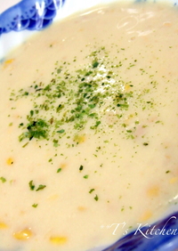 超簡単✿豆乳コーンクリームスープ