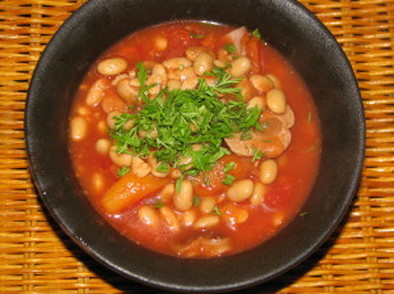 大豆のトマト煮込みの写真