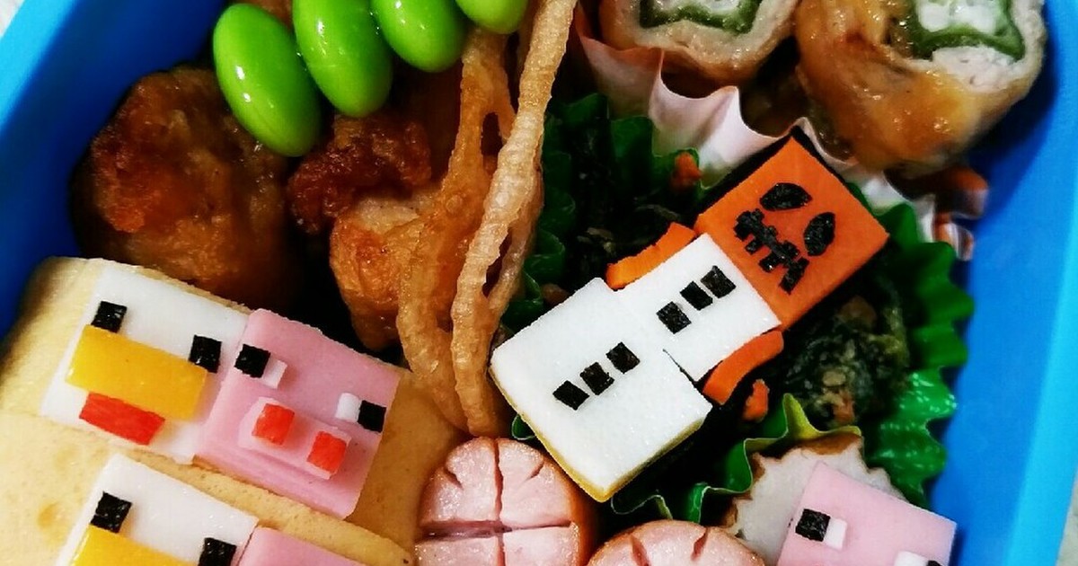 マイクラキャラ弁 スノーゴーレム レシピ 作り方 By ゆさせママ