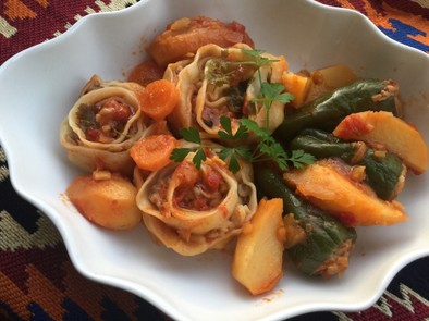 ウズベキスタン♡野菜と鶏肉の豪華煮込みの写真