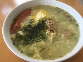 あおさと卵の幸せの塩とろみめん
