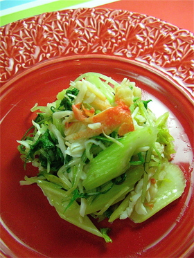 冬の白ワインに★カニとセロリの小さな前菜