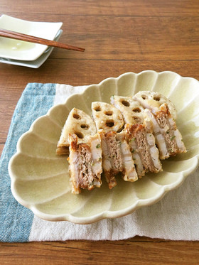 れんこんのはさみ揚げ☆お弁当にも♪