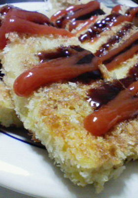 凍らせ豆腐の焼きカツ