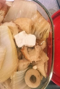 白菜と竹輪と豆腐の煮物
