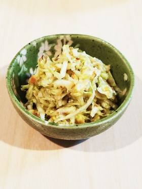 キャベツのゆず胡椒と鰹節和え♪