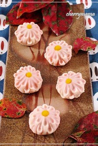手作り和菓子★練り切りで１６弁の菊
